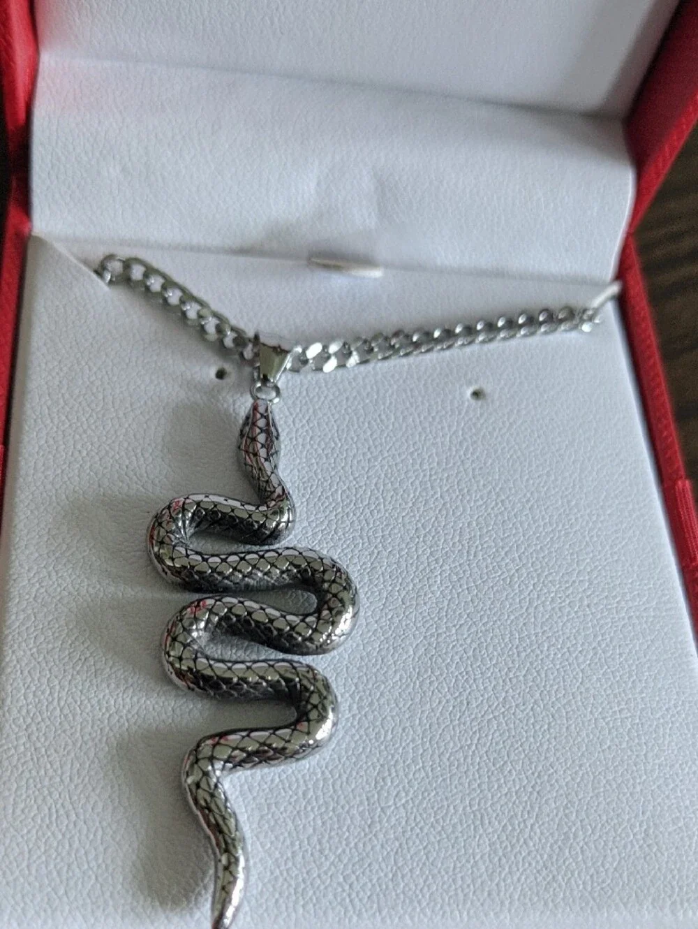 High Quality Stainless Steel Silver Snake Pendant